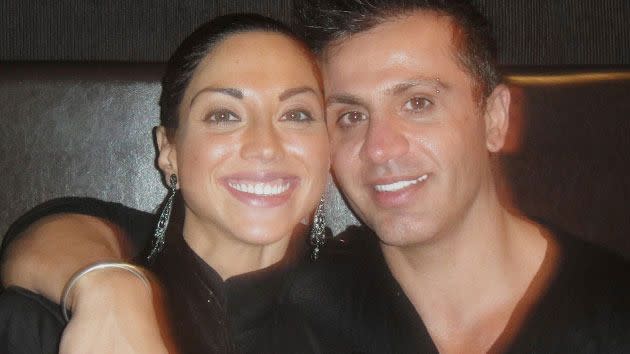 Simon Gittany (right) was found guilty of throwing his fiancé Lisa Harnum (left) over their Sydney apartment balcony in 2011. Photo: Supplied