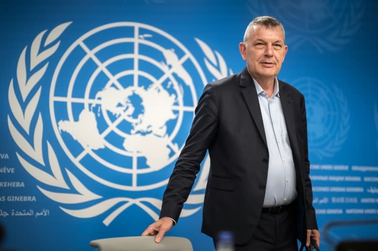 UNRWA Commissioner-General Philippe Lazzarini gave a press conference in Geneva (Fabrice COFFRINI)