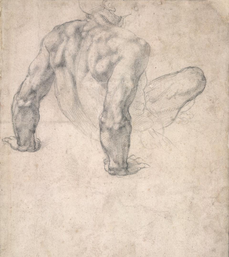 A Study of the Last Judgment by Michelangelo (The Trustees of the British Museum)