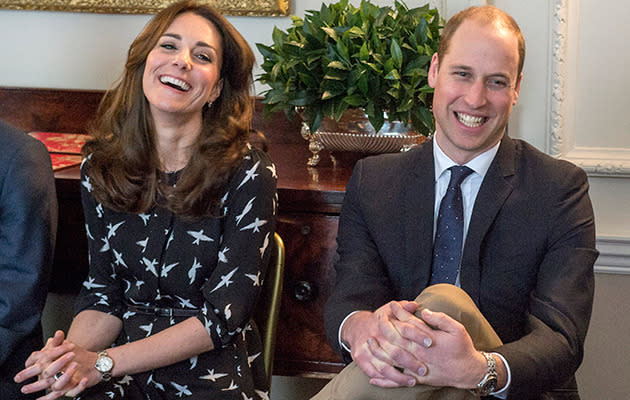 Prince William and Duchess Catherine at the screening. Photo: Getty Images.