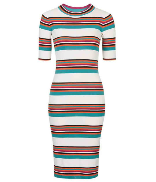 Topshop Modern Stripe Tee Dress
