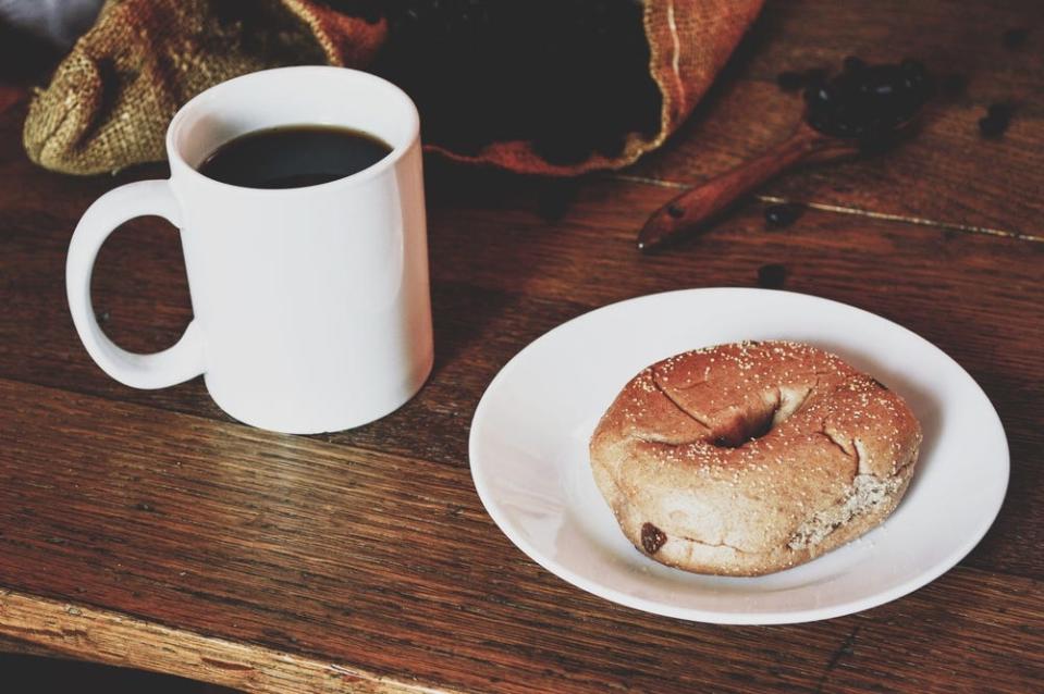 bagel and coffee