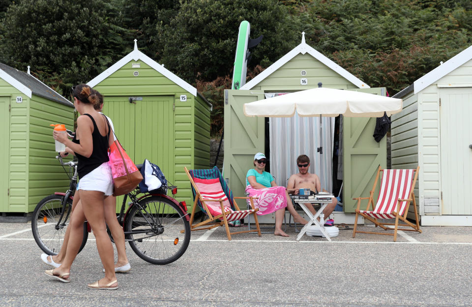 A less crowded section of Bournemouth Beach