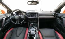 <p>The operations of the dual-clutch automatic are audible in the GT-R Track Edition's cabin as it swaps gears.</p>