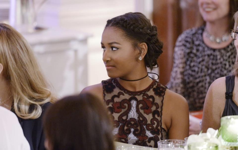 Sasha Obama in Naeem Khan