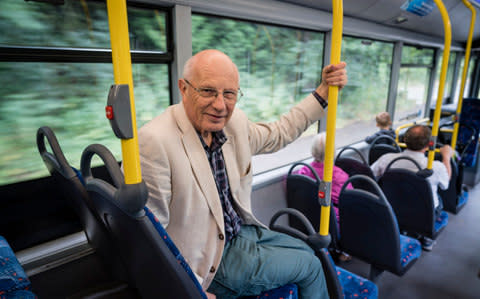 McKie on a bus - Credit: Andrew Crowley