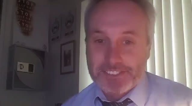 Crime team manager Rob Taylor shared a video of himself saying he was 