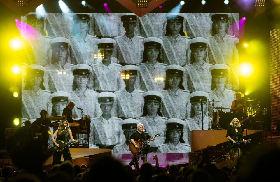 The Chicks perform at Bridgestone Arena in Nashville , Tenn., Saturday, Sept. 23, 2023.