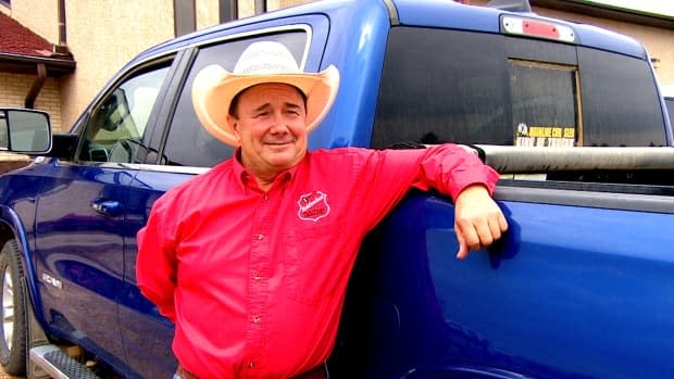 Auctioneer Donnie Peacock said more than 25 per cent of Saskatchewan's cow herd is going to disappear due to the drought and feed situation. (Richard Agecoutay/CBC - image credit)