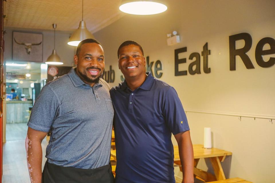 Terrence Hill, left, and Darien List, right, are the co-owners of Beach Hill Smokehouse. 