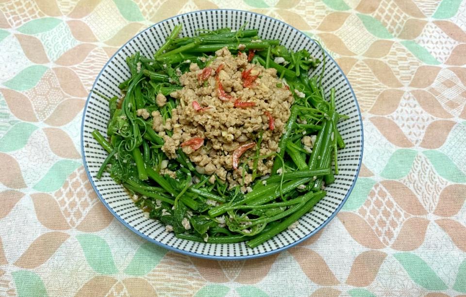 零失敗食譜│龍鬚菜煮肉碎 咁樣煮最爽脆