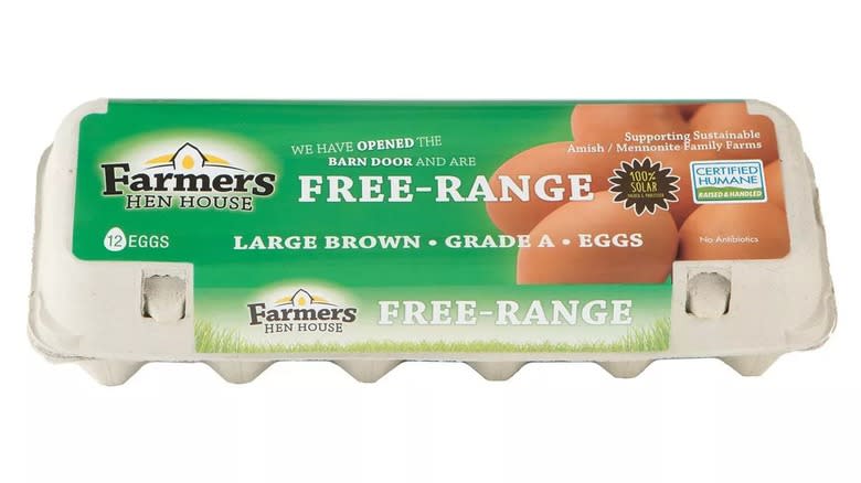 carton of Farmers Hen House eggs