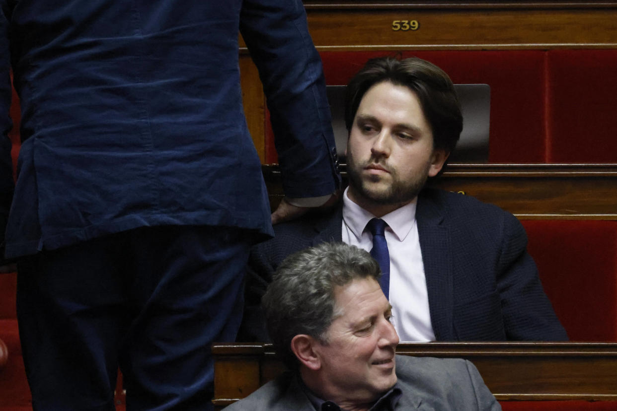 Aurélien Saintoul, député LFI, photographié en février 2023 à l’Assemblée nationale (illustration)