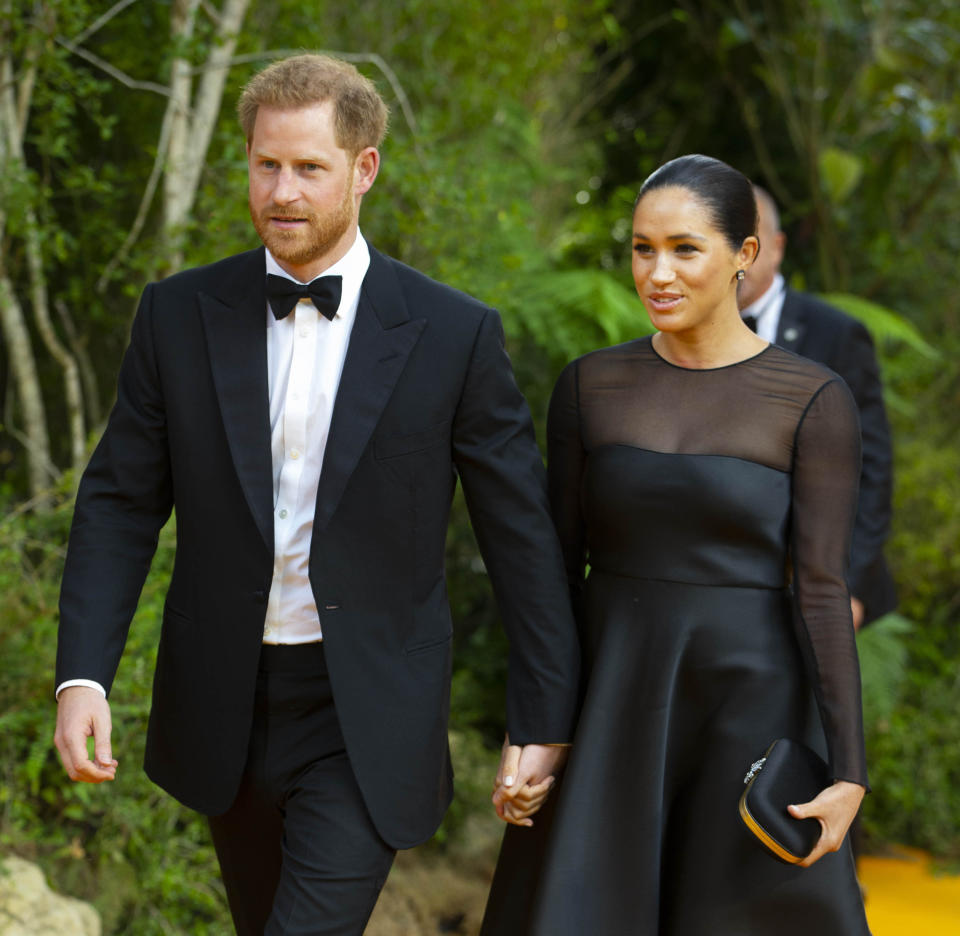 January 20th 2020 - Buckingham Palace has announced that Prince Harry and Duchess Meghan will no longer use "royal highness" titles and will not receive public money for their royal duties. Additionally, as part of the terms of surrendering their royal responsibilities, Harry and Meghan will repay the $3.1 million cost of taxpayers' money that was spent renovating Frogmore Cottage - their home near Windsor Castle. - January 9th 2020 - Prince Harry The Duke of Sussex and Duchess Meghan of Sussex intend to step back their duties and responsibilities as senior members of the British Royal Family. - File Photo by: zz/KGC-09/STAR MAX/IPx 2019 7/14/19 Prince Harry and Duchess Meghan at the premiere of "The Lion King" in London, England, UK.