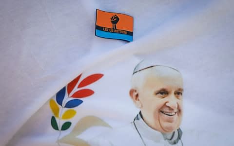 Pope Francis commented on the dispute over the Chagos Islands' sovereignty - Credit: DAI KUROKAWA/EPA-EFE/REX