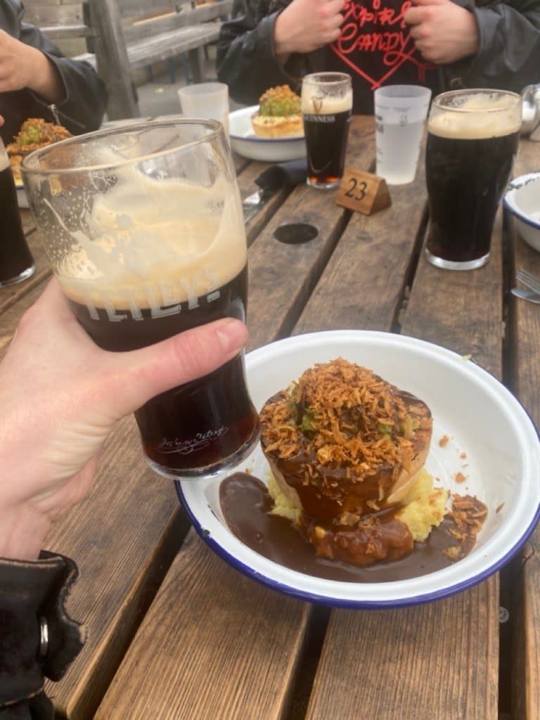 Pie and Guinness in Leeds