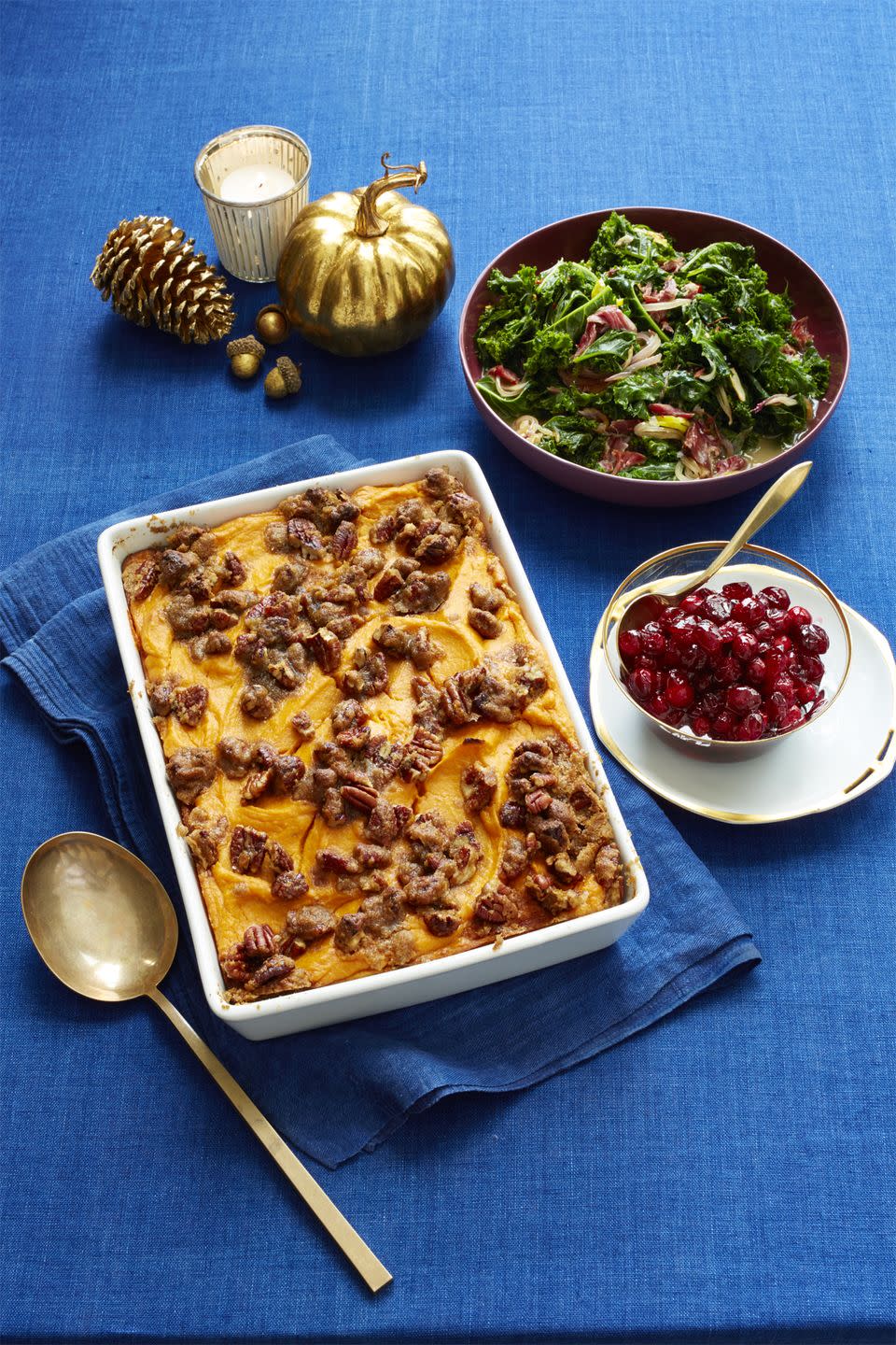 Sweet Potato Casserole with Brown-Sugared Pecans