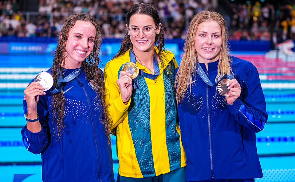 Regan Smith, Kaylee McKeown and Katharine Berkoff.