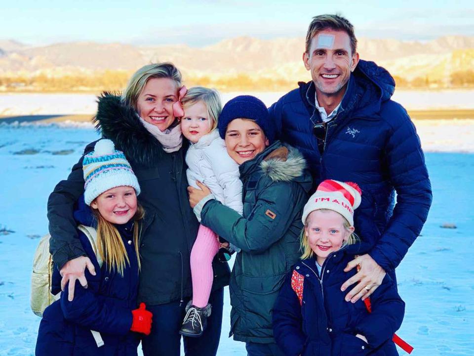 Christopher Gavigan Instagram Jessica Capshaw and her husband, Christopher Gavigan, with their children: Luke, Eve, Poppy and Josephine.