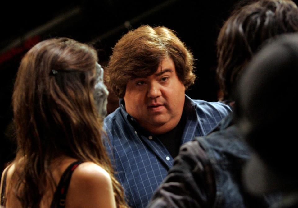 Dan Schneider with the cast of "Victorious"