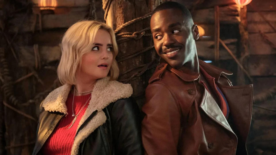 Ncuti Gatwa as The Doctor and Millie Gibson as Ruby Sunday in Doctor Who Christmas Special 2023.