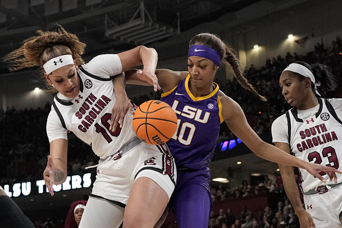 South Carolina führt die LSU im SEC-Titelspiel an, das von einem Handgemenge auf der Bank und Massenauswürfen, darunter auch von Kamilla Cardoso, überschattet wird