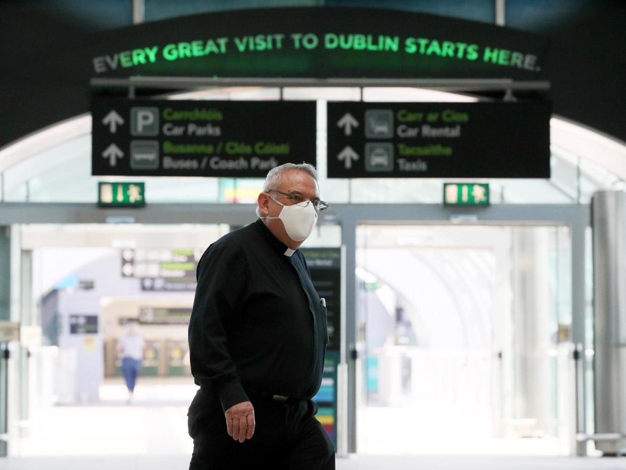 Dublin Airport, where the authorities are carrying checking holidaymakers's details: PA