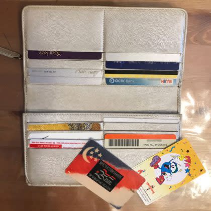 Our spare wallet with outdated cards.