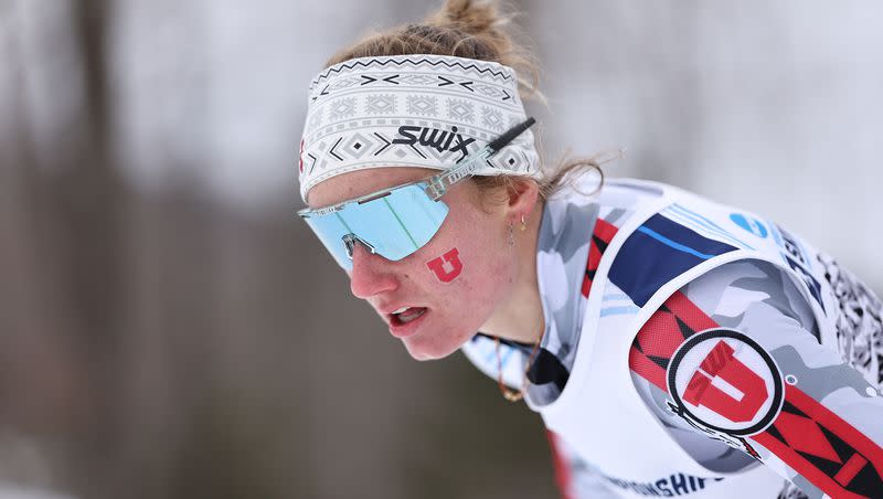 Utah’s Novie McCabe repeats as women’s 5K Nordic national champion Thursday, March 9, 2023, at the NCAA Skiing Championships in Lake Placid, New York.