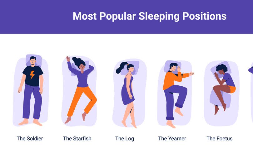 Six of the most popular sleeping positions