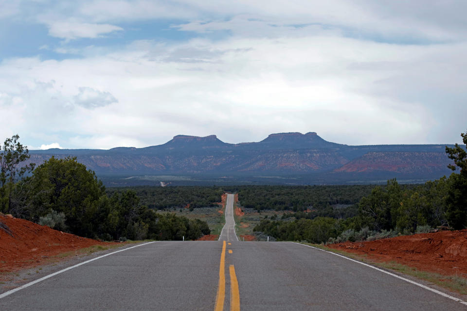 The twin rock formations that make up Bears Ears National Monument in Utah on May 16, 2017. (Photo: Bob Strong/Reuters)