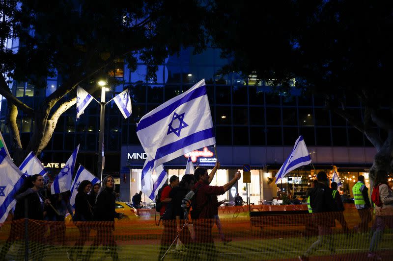 Protests against Israel's judicial overhaul, in Tel Aviv