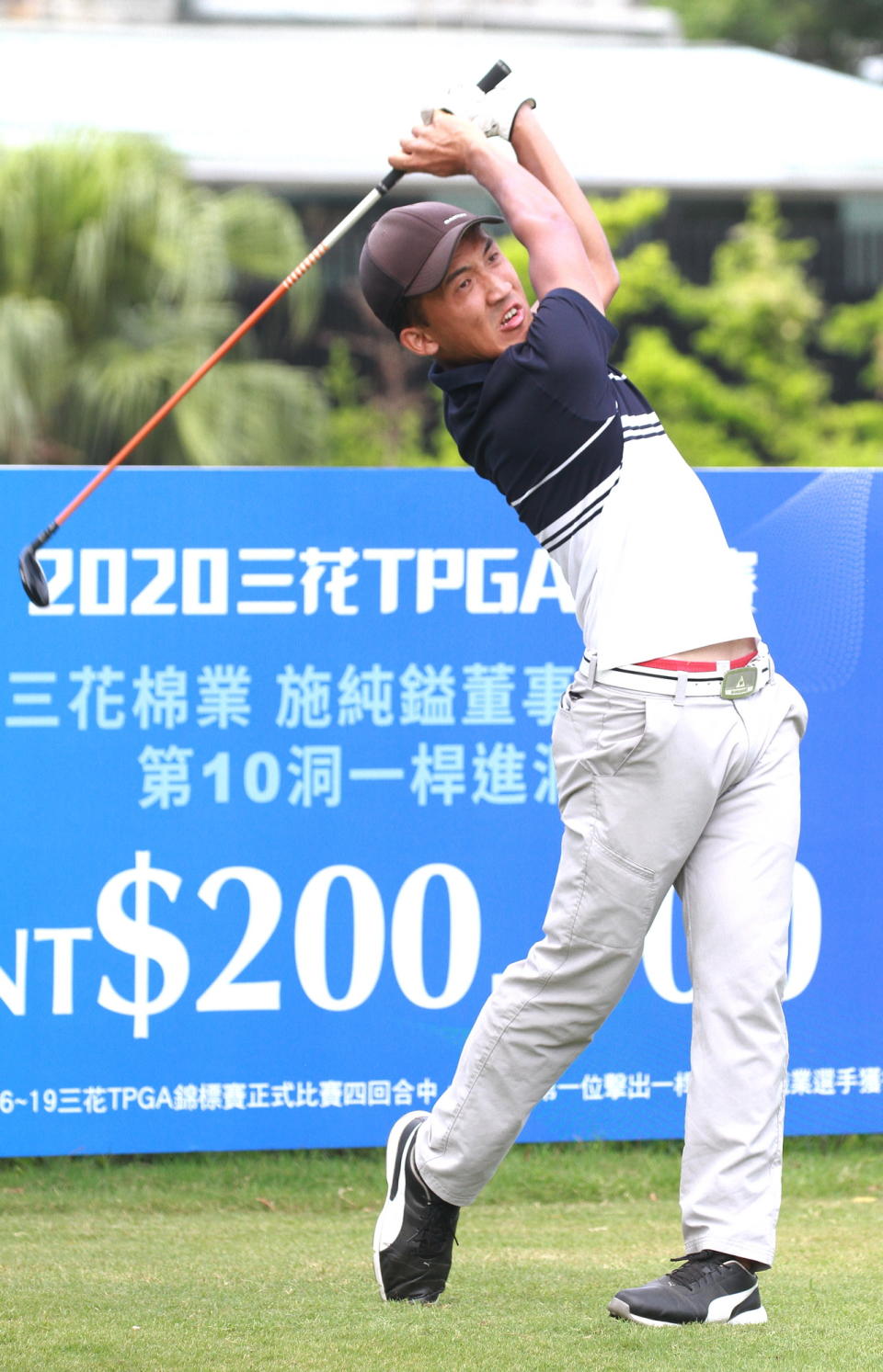 第一回合江以安69桿(-3)暫並列第三(鍾豐榮攝影)