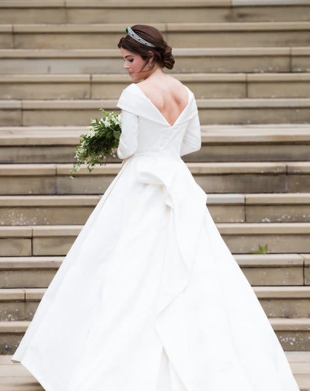 Bride Wears a Reem Acra Ball Gown at Two-Day Indian Hindu Wedding