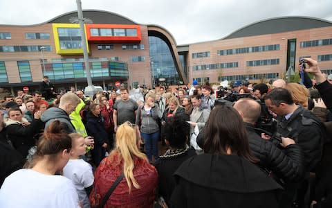 Protesters gathered outside Alder Hey Children's Hospital in support of Alfie Evans - Credit: &nbsp;Peter Byrne