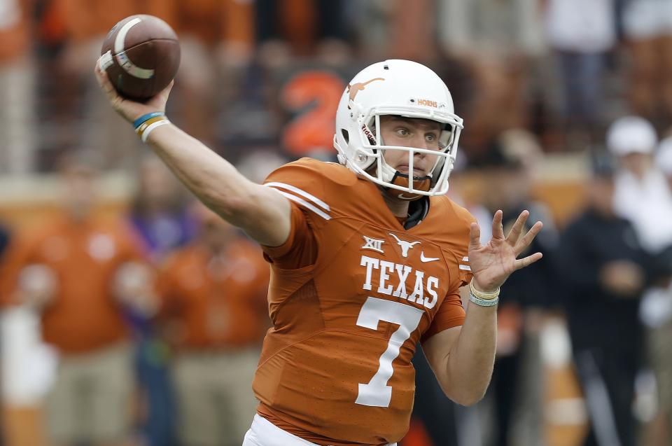 Shane Buechele threw for 2,958 yards and 21 touchdowns in 2016 as a true freshman. (Photo by Chris Covatta/Getty Images)