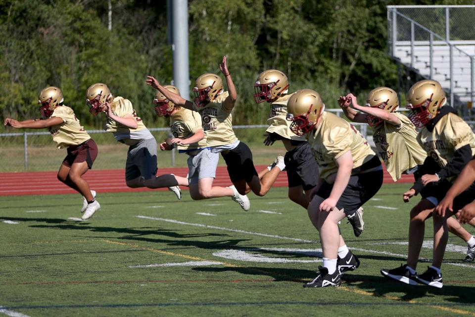 The Portsmouth-Oyster River High School football team had their first practice of the season on Friday, August 12, 2022.