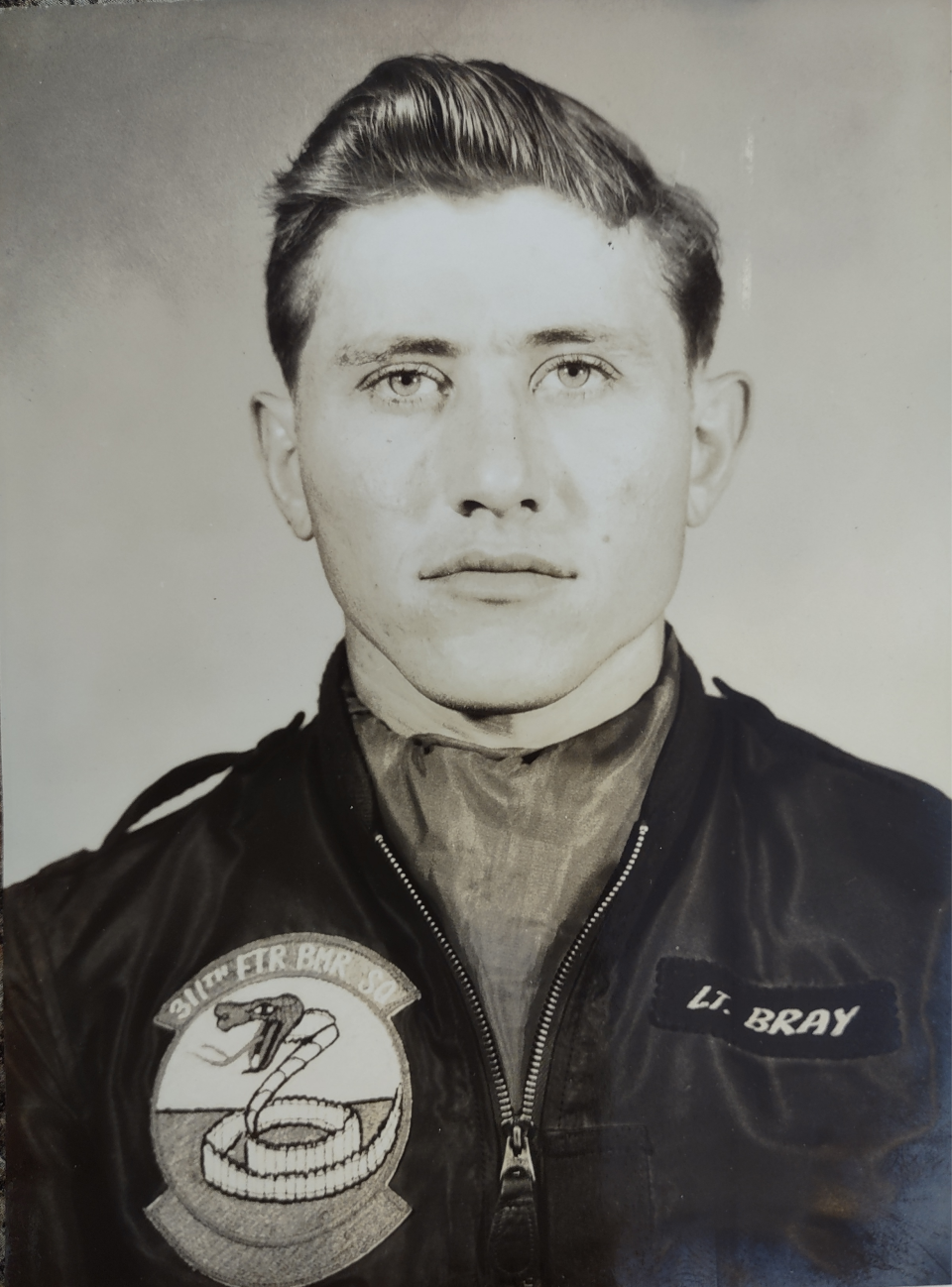 Lt. Richard "Mick" Bray of Virden, as part of the 311th Tactical Fighter Squadron stationed at Osan Air Base in South Korea in 1958. Bray would later become a major in the Air Force.