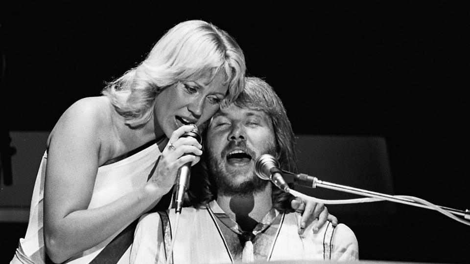 Mandatory Credit: Photo by Ibl/Shutterstock (2311487ao)Agnetha F?ltskog, Benny Andersson ABBA on tour in North America, Los Angeles, USA, September 1979ABBA.