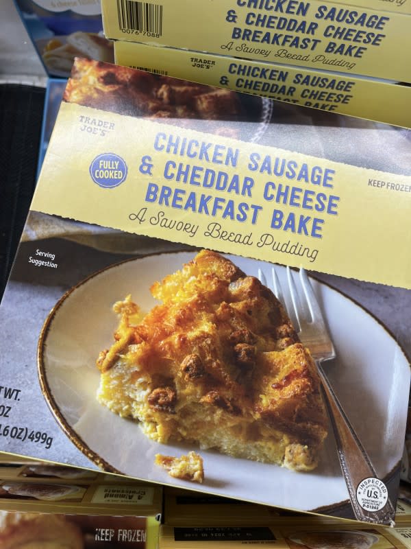 Chicken Sausage and Cheddar Cheese Breakfast Bake<p>Courtesy of Jessica Wrubel</p>