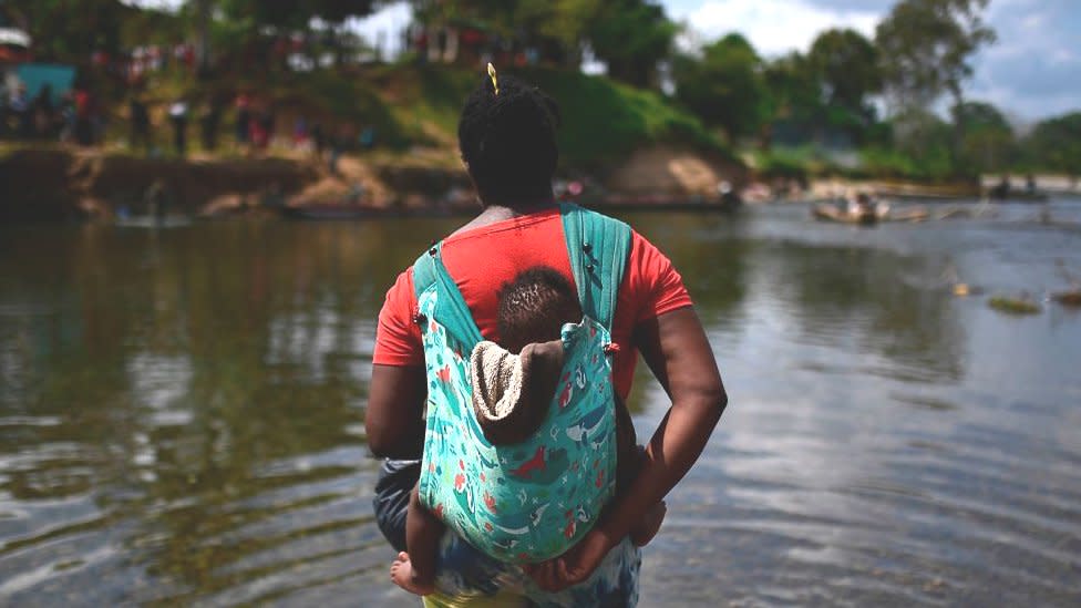 Migrante en el Darién