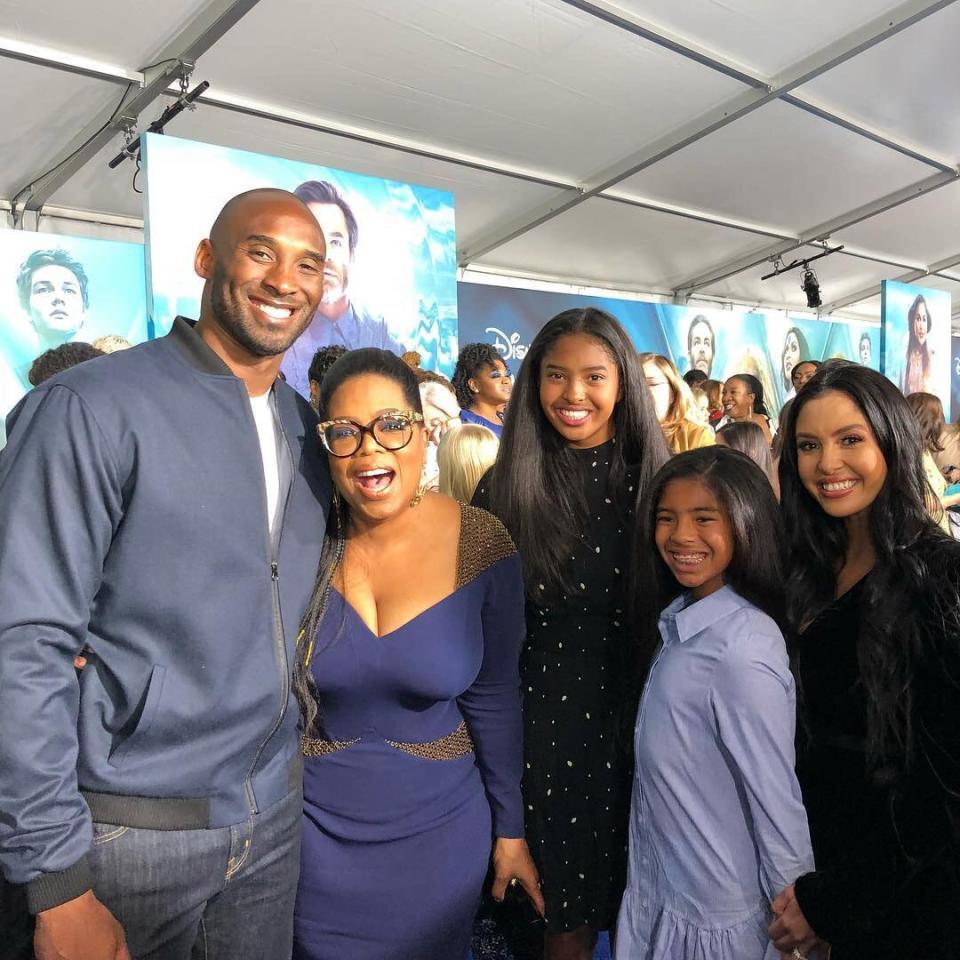 Bryant pulled the ultimate cool dad card in 2018 when he brought his wife and daughters to meet Oprah.