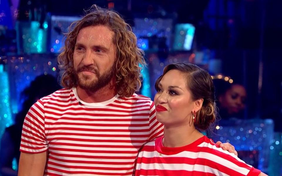 Seann Walsh and Katya Jones avoided the dance-off after a turbulent week - BBC