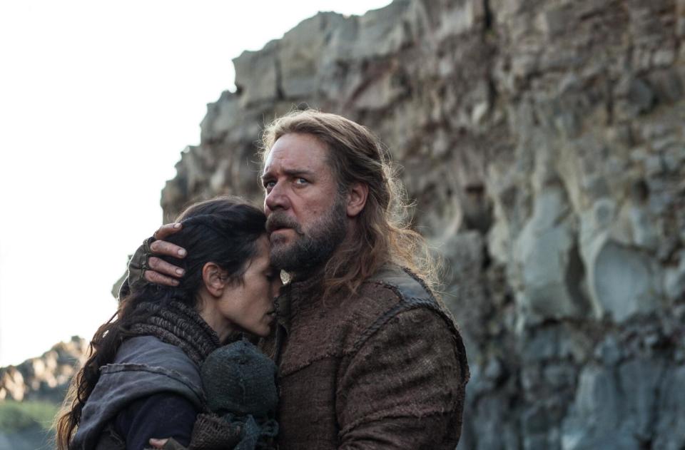 FILE - This image released by Paramount Pictures shows Jennifer Connelly, left, and Russell Crowe in a scene from "Noah." After sparking controversy among conservative Christians in the U.S., officials across parts of the Muslim world say they do not expect the Hollywood film Noah will be shown in local theaters because it depicts a prophet and could offend cinemagoers. Director of media content at the National Media Center in the United Arab Emirates, Juma Al-Leem, told The Associated Press on Thursday, March 13, 2014 that the movie will not be allowed in cinemas because it contradicts a generally agreed upon taboo in Islam by depicting a prophet. (AP Photo/Paramount Pictures, Niko Tavernise, File)