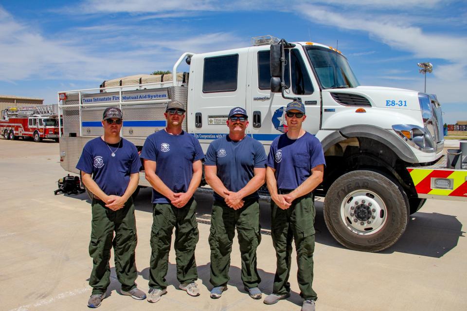 Lubbock Fire Rescue sent four crew members and its TIFMAS truck to aid in fire suppression operations in Central Texas.