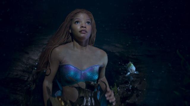 live action little mermaid tumbler cup| halle bailey