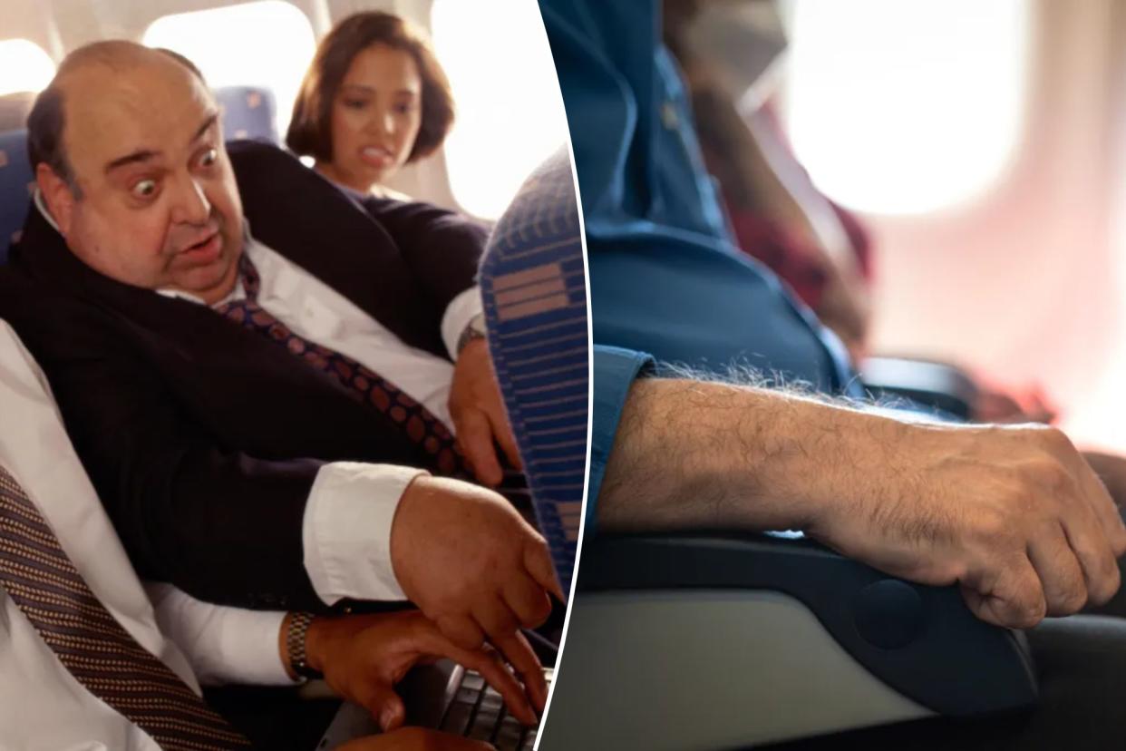 A flight attendant broke down who should be allowed to use the middle arm rests on flights.
