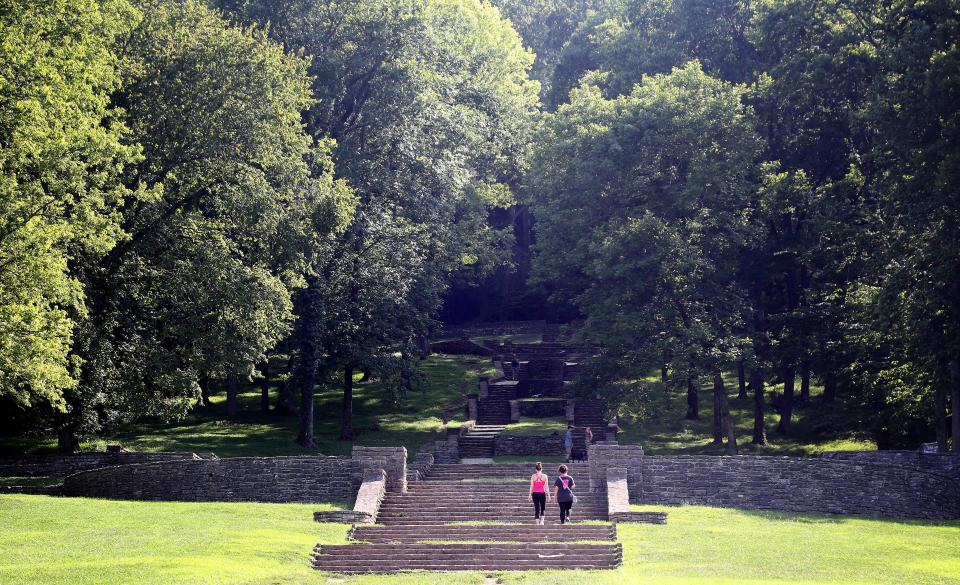 These grand stairs are the entry point for multiple hikes and multi-use trails in Percy Warner Park in Belle Meade.