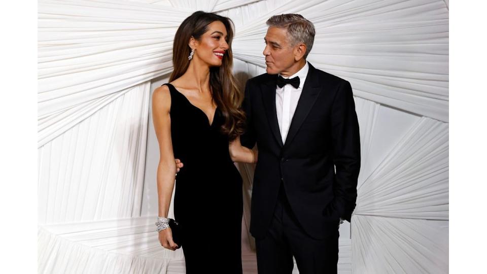 Amal Clooney and George Clooney attend the 2024 Albie Awards presented by the Clooney Foundation for Justice at New York Public Library on September 26, 2024