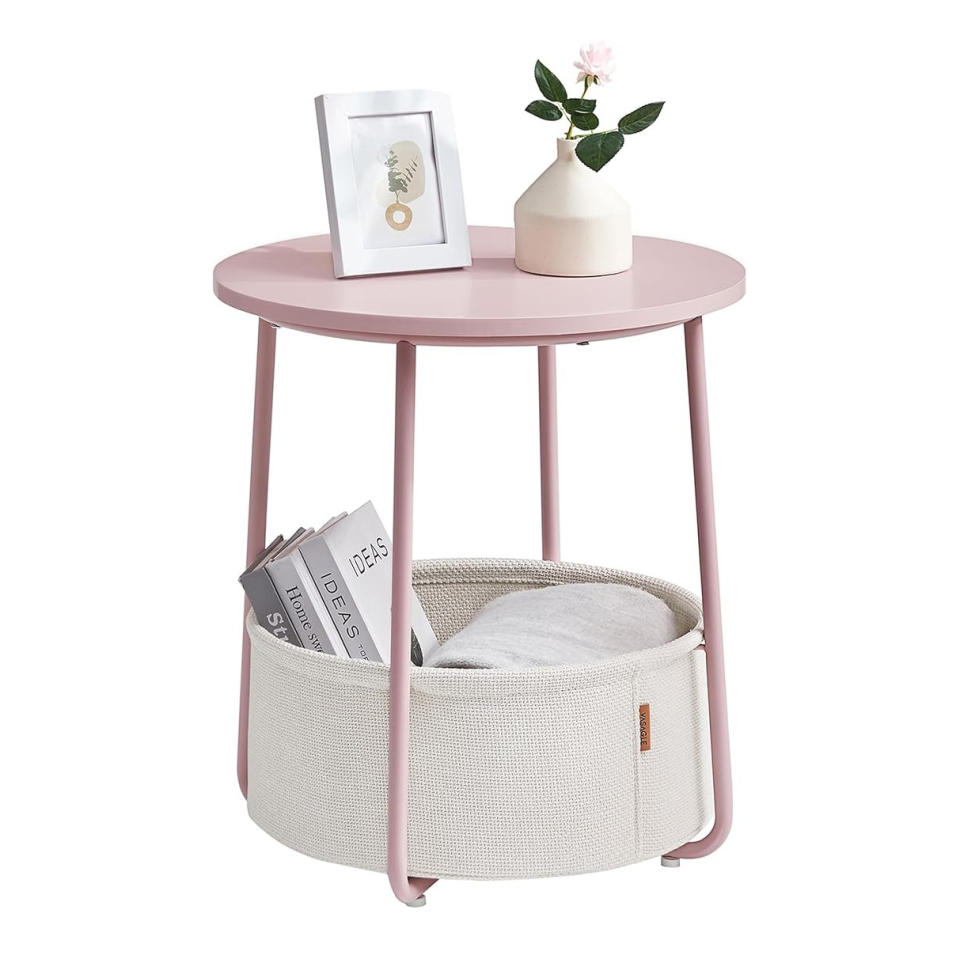 VASAGLE Small Round Side End Table